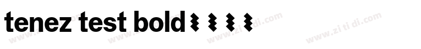 tenez test bold字体转换